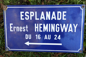 Original French Enamel Street Signs