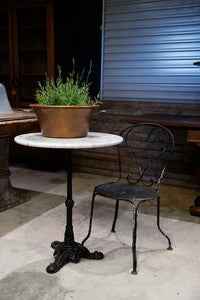 French Marble & Iron Cafe Table