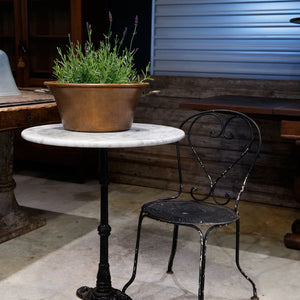 French Marble & Iron Cafe Table