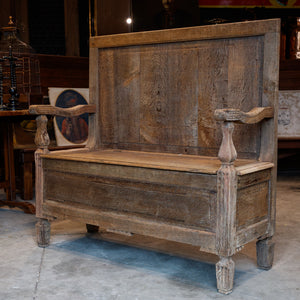 Antique Swedish Wooden Bench Seat