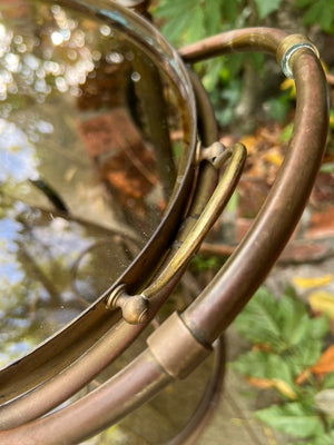 Original French Mid Century Copper & Brass Cocktail Trolley