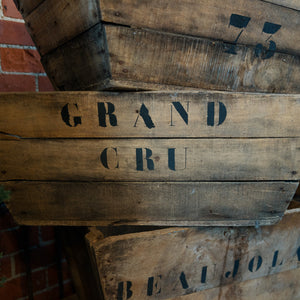 Original French Wooden Grape Harvest Crates