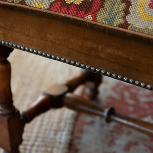 French Oak Tapestry Bench Seat