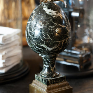 Antique Marble & Bronze  Egg Statue