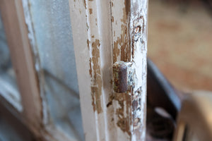 Antique French Entrance Door - White Patina