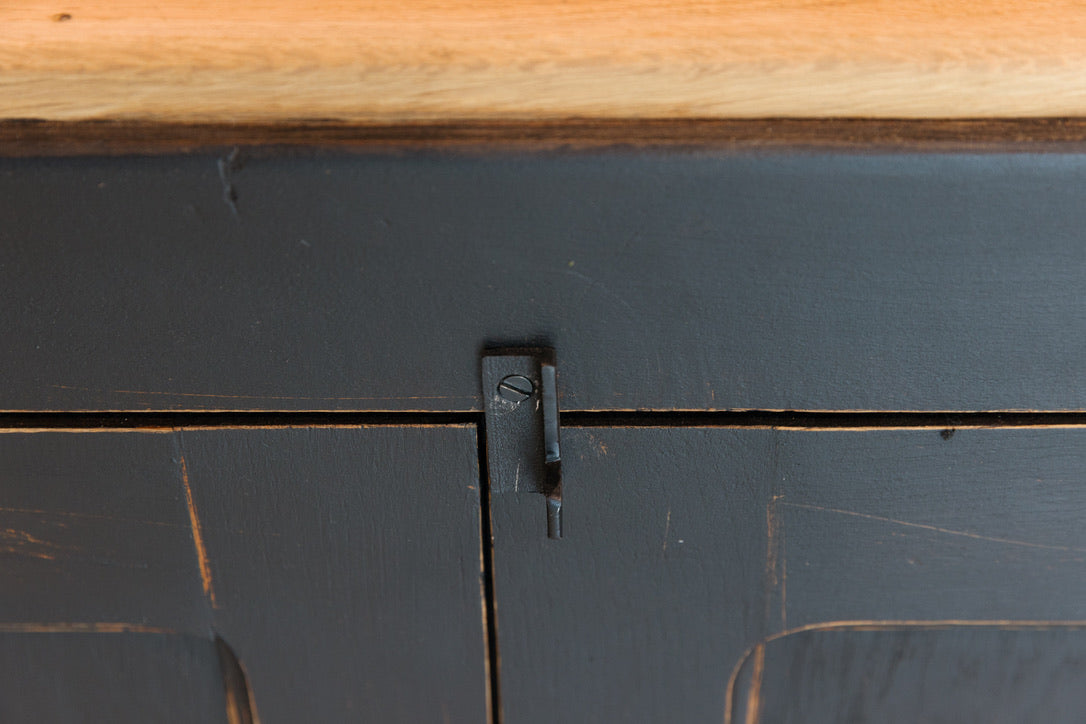 Large French Oak Sideboard - Black