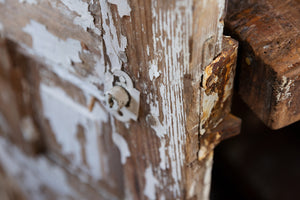 Antique French Entrance Door - White Patina