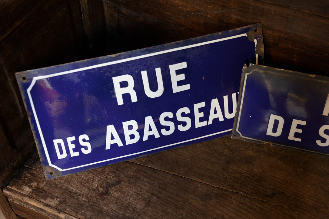 Original French Enamel Street Signs - No 5