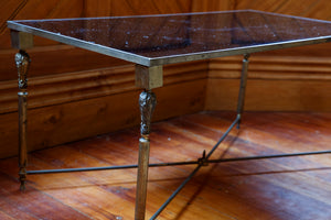 Original French Brass Mid Century Coffee Table