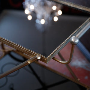 French Mid Century Brass Drinks Trolley