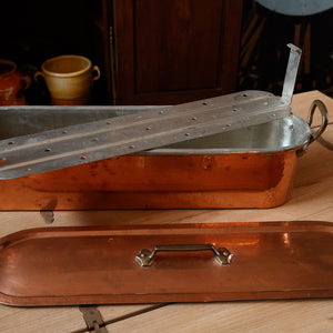 XL French Copper Fish Poacher
