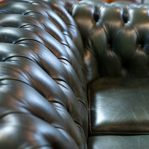 Original Vintage English Leather Sofa