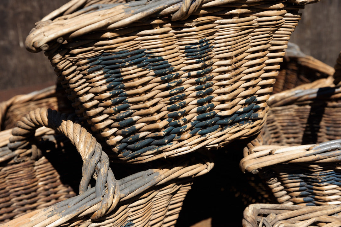 Vintage French Fruit Picking Baskets