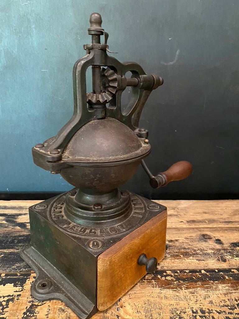 Antique Original French Industrial Peugeot Coffee Grinder