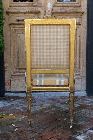 19th Century French Louis XVI Gilded Chairs