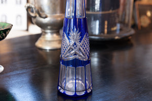 Cobalt Blue Belgian Val St Lambert Decanter