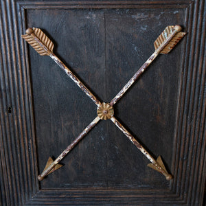 19th Century French Black Wooden Arrow Dresser
