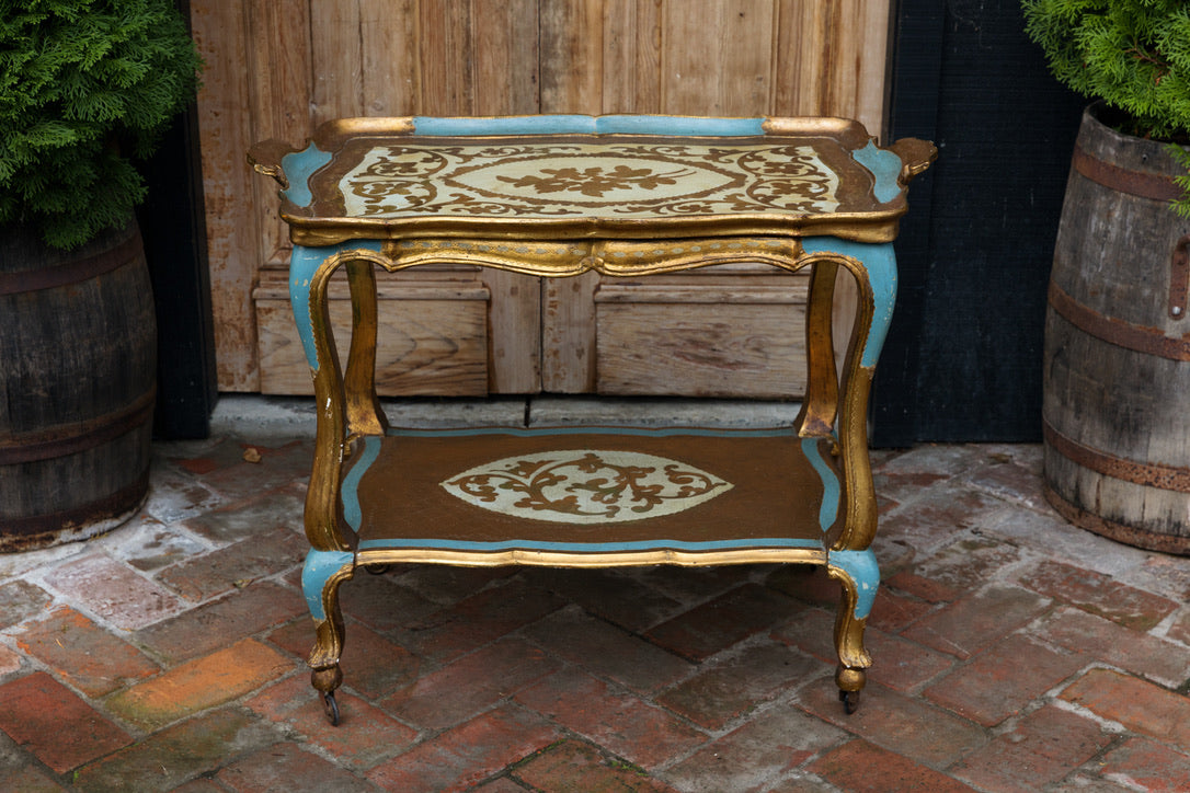 Gorgeous Vintage Italian Florentine Drinks/Tea Trolley