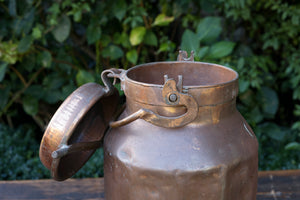 Vintage Belgium Copper Milk Churns