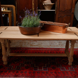 19th Century French Bleached Oak Dining Table /Console
