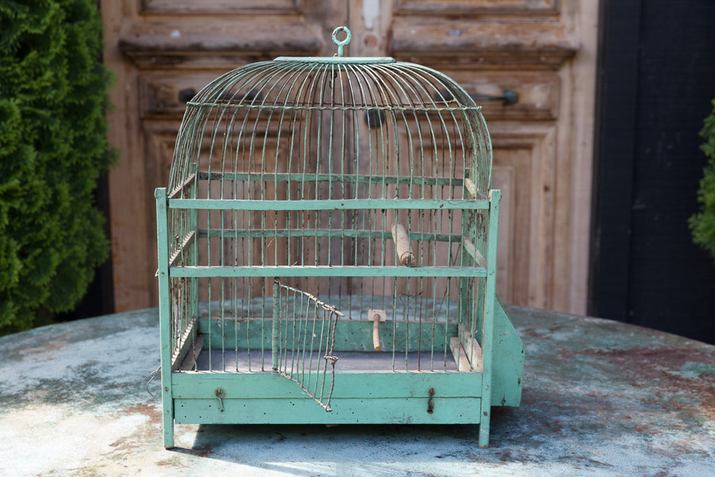 French Birdcage - Green Patina