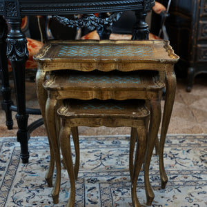 Antique French Florentine Table Nest