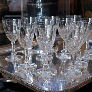 Val St Lambert Crystal Aperitif Glasses - Clear Crystal