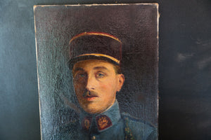 French Oil Canvas - Soldier Boy