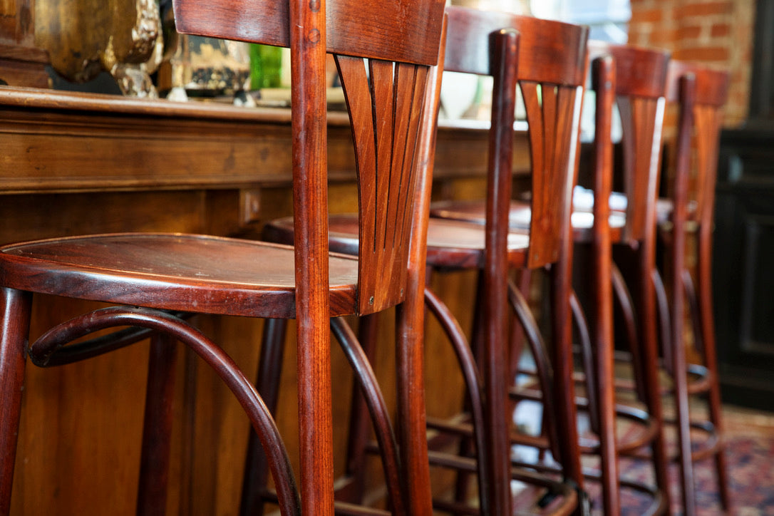 Wooden French Bistro Bar Chairs