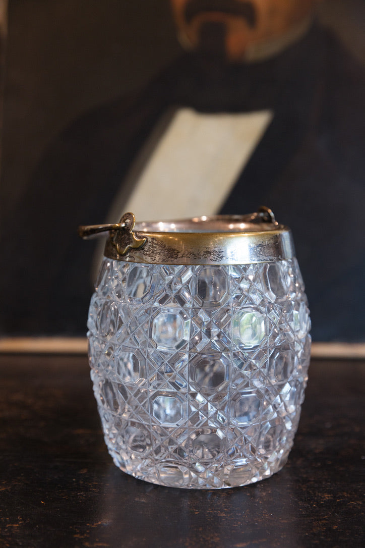 French Crystal & Silver Ice Bucket - No16