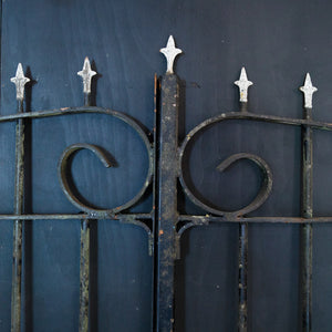 French Wrought Iron Entrance Gates - Black & White