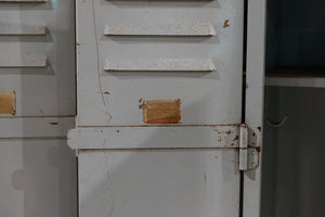 Original French Industrial 1930's Metal Locker - 6 Door