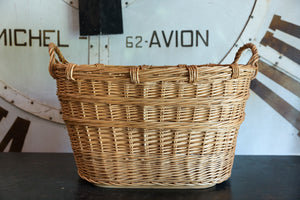 Large French Wicker Wood Basket - No4