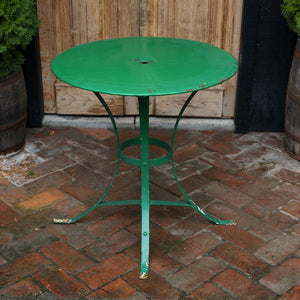 French Green Metal Garden Table