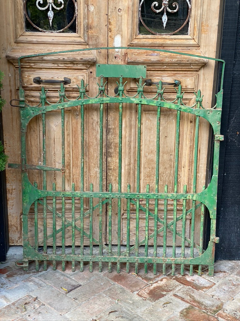 French Green Farmhouse Gate