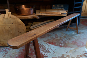 Antique French Cherrywood Bench Seat