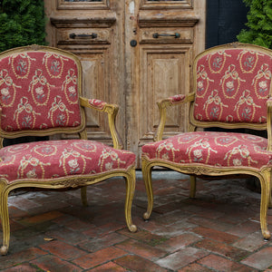 19th Century French Parlour Chairs - Tapestry