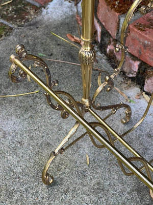 French Mid Century Brass Magazine/Paper Rack