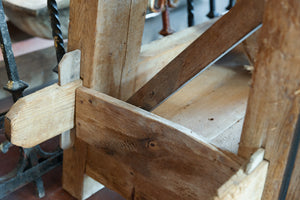 1930's French Bleached Oak Workbench