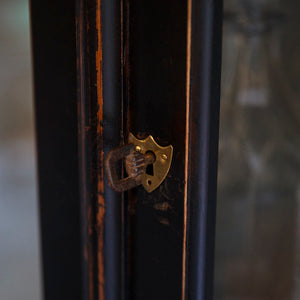 French 1930's Ebonized Cabinet with Glass Doors