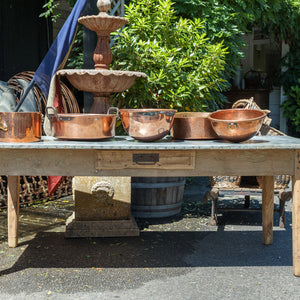 Vintage French Zinc Topped Farmhouse/Florist Table