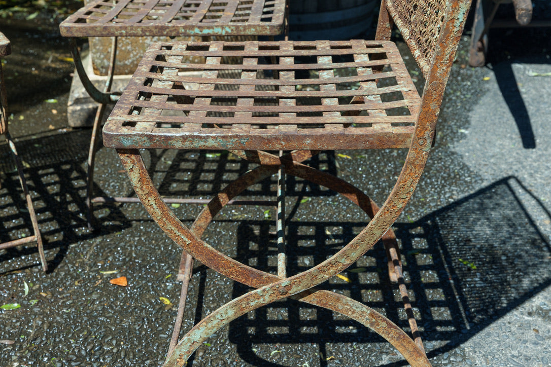 Vintage French Parisian Metal Chairs