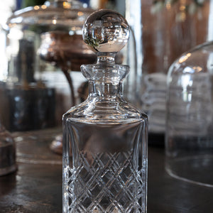 Vintage Crystal Whiskey Decanter - No S