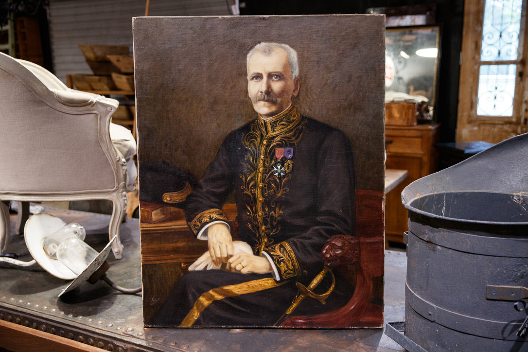 French Oil Canvas - French General