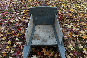 Antique French Farmhouse Wooden Wheelbarrow