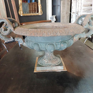 Ornate French Cast Iron Urn