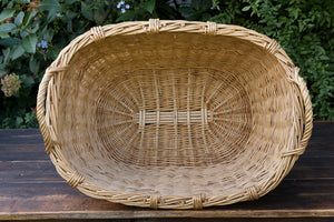 Large French Wicker Firewood Baskets