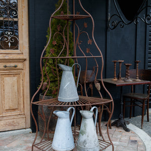Antique French Wrought Iron Orangerie Plant Stand