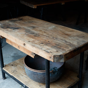French Industrial Workroom Bench