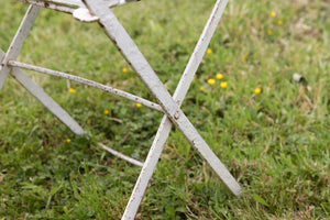 French Vintage Folding White Wooden Cafe'/Garden Chairs